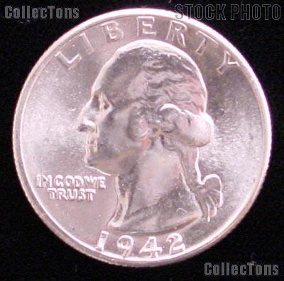 1942 Washington Silver Quarter Gem BU (Brilliant Uncirculated)* GEM BU for Album *