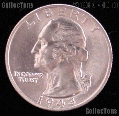 1943 Washington Silver Quarter Gem BU (Brilliant Uncirculated)