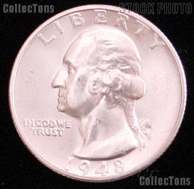 1948 Washington Silver Quarter Gem BU (Brilliant Uncirculated)
