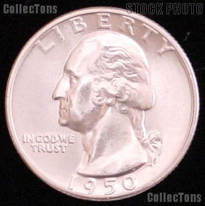 1950 Washington Silver Quarter Gem BU (Brilliant Uncirculated)