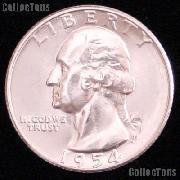 1954-S Washington Silver Quarter Gem BU (Brilliant Uncirculated)