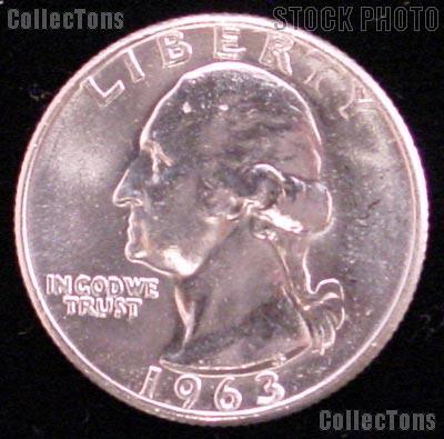 1963 Washington Silver Quarter Gem BU (Brilliant Uncirculated)