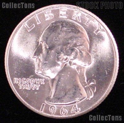 1964 Washington Silver Quarter Gem BU (Brilliant Uncirculated)