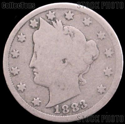 1883 Liberty Head V Nickel No CENTS G-4 or Better