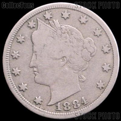 1884 Liberty Head V Nickel G-4 or Better