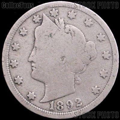 1892 Liberty Head V Nickel G-4 or Better