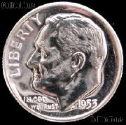 1953 Roosevelt Dime SILVER PROOF 1953 Dime Silver Coin