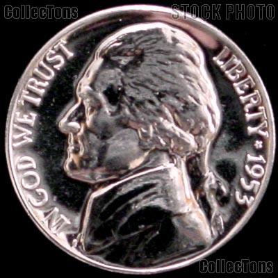 1953 Jefferson Nickel PROOF Coin 1953 Proof Nickel Coin