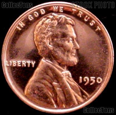 1950 Wheat Penny Lincoln Wheat Cent Gem PROOF RED