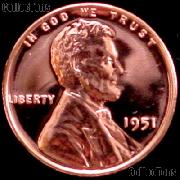 1951 Wheat Penny Lincoln Wheat Cent Gem PROOF RED