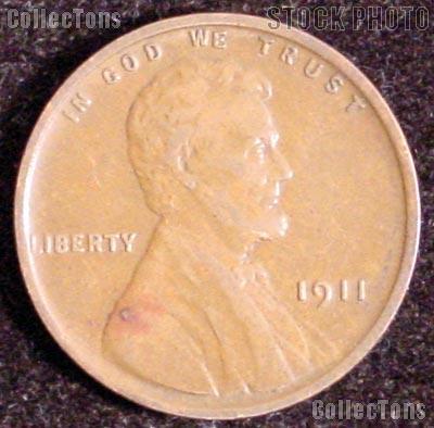 1911 Wheat Penny Lincoln Wheat Cent Circulated G-4 or Better