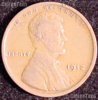 1912 Wheat Penny Lincoln Wheat Cent Circulated G-4 or Better