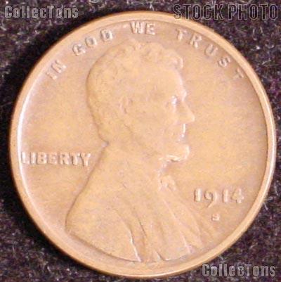 1914-S Wheat Penny Lincoln Wheat Cent Circulated G-4 or Better RARE DATE