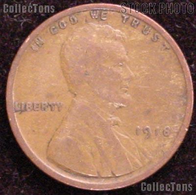 1918 Wheat Penny Lincoln Wheat Cent Circulated G-4 or Better