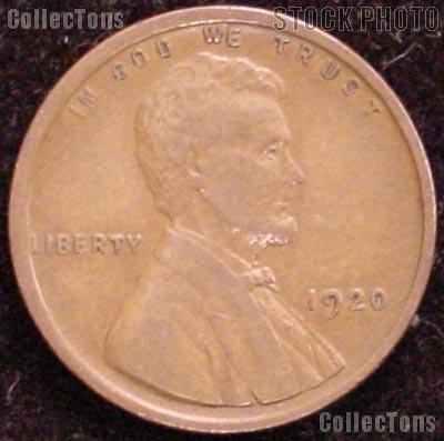 1920 Wheat Penny Lincoln Wheat Cent Circulated G-4 or Better