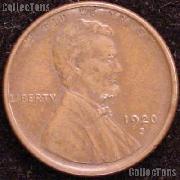 1920-S Wheat Penny Lincoln Wheat Cent Circulated G-4 or Better