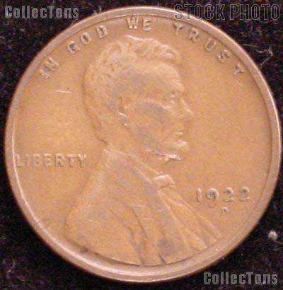 1922-D Wheat Penny Lincoln Wheat Cent Circulated G-4 or Better RARE DATE