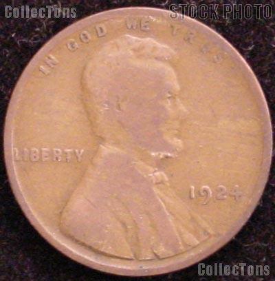1924 Wheat Penny Lincoln Wheat Cent Circulated G-4 or Better