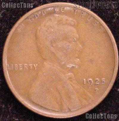 1925-D Wheat Penny Lincoln Wheat Cent Circulated G-4 or Better