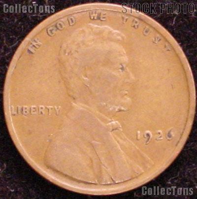 1926 Wheat Penny Lincoln Wheat Cent Circulated G-4 or Better