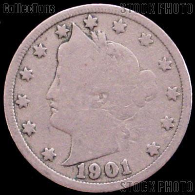 1901 Liberty Head V Nickel G-4 or Better