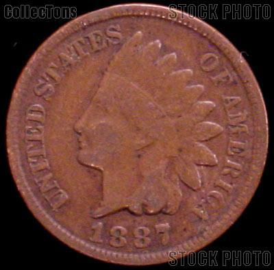 1887 Indian Head Cent Variety 3 Bronze G-4 or Better Indian Penny