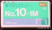 Flat Clinch Staples Mini Box of 1000 by MAX No.10