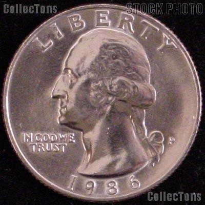 1986-P Washington Quarter Gem BU (Brilliant Uncirculated)