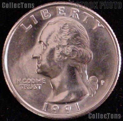 1991-P Washington Quarter Gem BU (Brilliant Uncirculated)