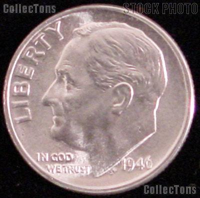 1946 Roosevelt Silver Dime Gem BU (Brilliant Uncirculated)