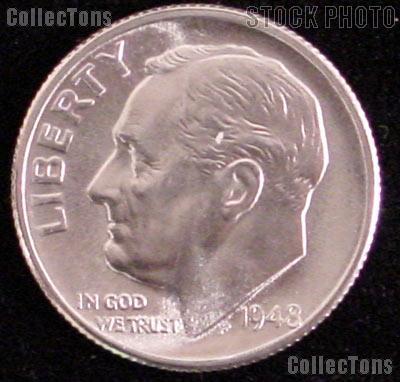 1948-D Roosevelt Silver Dime Gem BU (Brilliant Uncirculated)