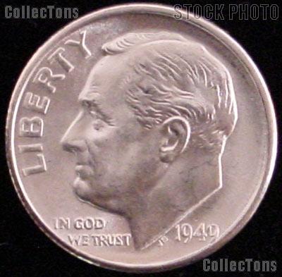 1949 Roosevelt Silver Dime Gem BU (Brilliant Uncirculated)