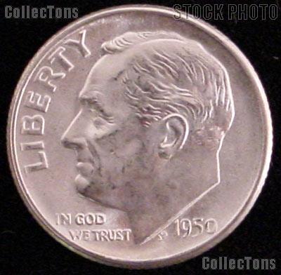 1950-D Roosevelt Silver Dime Gem BU (Brilliant Uncirculated)