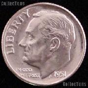 1951 Roosevelt Silver Dime Gem BU (Brilliant Uncirculated)