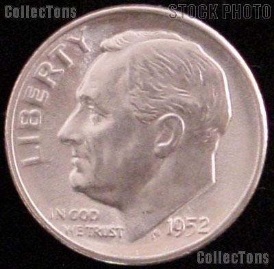 1952 Roosevelt Silver Dime Gem BU (Brilliant Uncirculated)