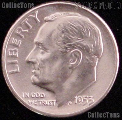 1953 Roosevelt Silver Dime Gem BU (Brilliant Uncirculated)