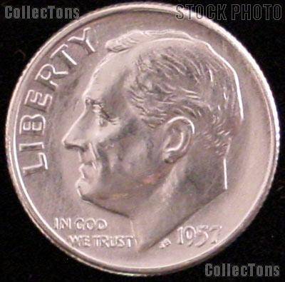 1957 Roosevelt Silver Dime Gem BU (Brilliant Uncirculated)