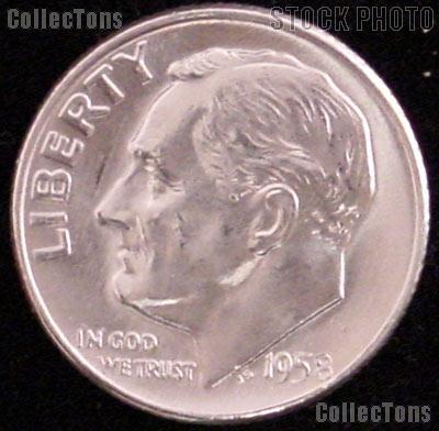 1958 Roosevelt Silver Dime Gem BU (Brilliant Uncirculated)