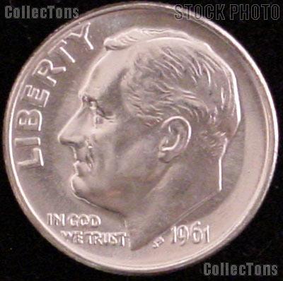 1961 Roosevelt Silver Dime Gem BU (Brilliant Uncirculated)
