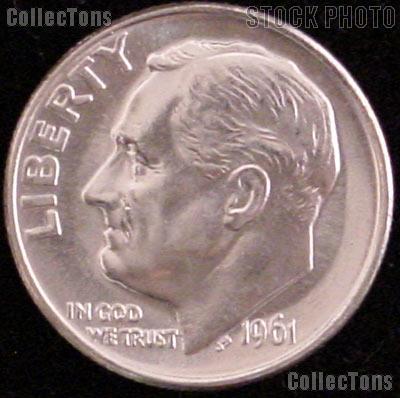 1961-D Roosevelt Silver Dime Gem BU (Brilliant Uncirculated)