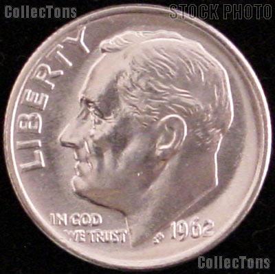 1962 Roosevelt Silver Dime Gem BU (Brilliant Uncirculated)