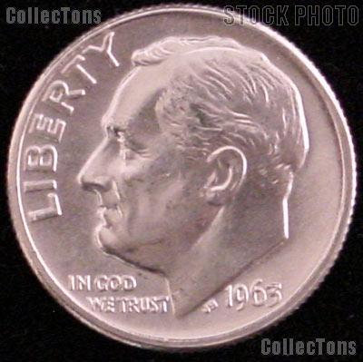 1963 Roosevelt Silver Dime Gem BU (Brilliant Uncirculated)