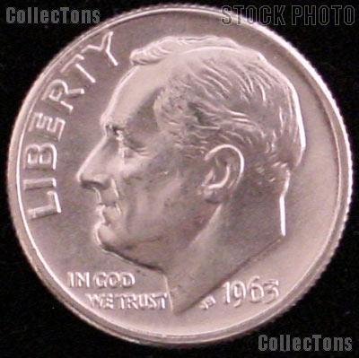 1963-D Roosevelt Silver Dime Gem BU (Brilliant Uncirculated)