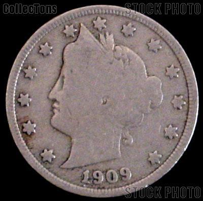 1909 Liberty Head V Nickel G-4 or Better