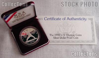 1992-S U.S. Olympic Baseball Commemorative Proof Silver Dollar