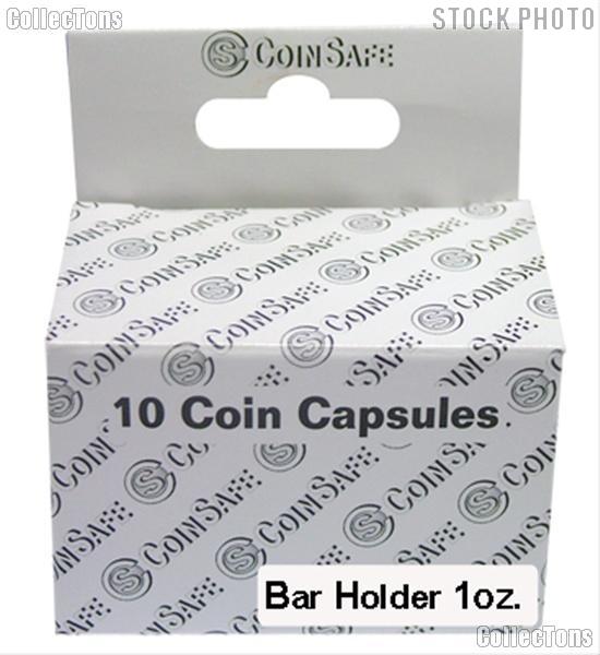 Coin Capsules Box of 10 by CoinSafe for 1oz Silver Bars