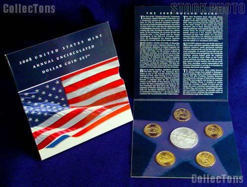 2008 United States Mint Annual Uncirculated Dollar Coin Set w/ CoA 