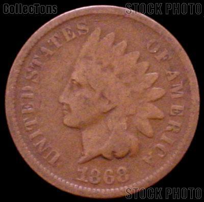 1868 Indian Head Cent Variety 3 Bronze G-4 or Better Indian Penny