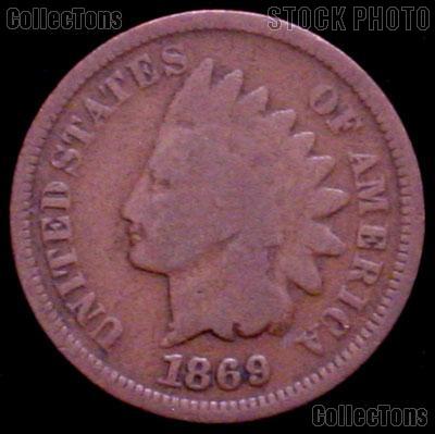 1869 Indian Head Cent Variety 3 Bronze G-4 or Better Indian Penny
