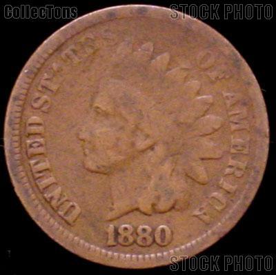 1880 Indian Head Cent Variety 3 Bronze G-4 or Better Indian Penny